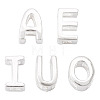 5Pcs 5 Styles 925 Sterling Silver Hollow Initial Beads STER-TA0001-55-2