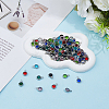 112Pcs 8 Colors 304 Stainless Steel with Glass Charms STAS-HS0001-04-4