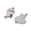 Valentine's Day 304 Stainless Steel FireBrick Enamel Man & Woman with Love Heart Connector Charms Set STAS-Z078-11P-2