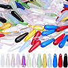 130Pcs 13 Colors Baking Paint Transparent Glass Pendants FIND-SC0023-46A-1