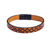 Embossed Imitation Leather Cord Bracelets WG215F5-01-4