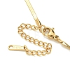 Ion Plating(IP) 304 Stainless Steel Flat Snake Chain Bowknot Pendant Necklaces NJEW-Z041-07G-3