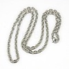 Tarnish Resistant Trendy Unisex 201 Stainless Steel Cable Chain Necklaces NJEW-L043-18P-1