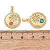 Brass Micro Pave Rhinestone Pendants KK-Z161-02G-3