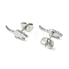 Cute Little Animal Theme 304 Stainless Steel Stud Earrings EJEW-B041-03I-P-2