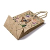 Flower Butterfly Pattern Kraft Paper Bags CARB-F012-03C-3