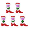 5Pcs Boot Baking Paint Glass Enamel  Beads LAMP-TADJ0001-08D-1