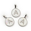 304 Stainless Steel with White Shell Pendants STAS-G268-01A-P-1