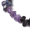 Chakra Natural Obsidian & Amethyst & Lapis Lazuli & Green Aventurine & Tiger Eye & Red Aventurine & Red Jasper BJEW-JB10777-01-4