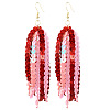 Acrylic & Plastic Glitter Tassel Dangle Earrings FS-WGEB983-03-1