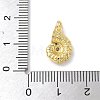 Brass Micro Pave Clear Cubic Zirconia Pendants KK-U046-02G-02-3