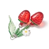 Handmade Lampwork & Glass Seed Bead & Resin Big Pendants PALLOY-MZ01306-02-2