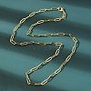 Brass Paperclip Chain Necklaces NJEW-A042-17G-03-5