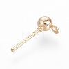 Iron Ball Stud Earring Findings LS-X-KK-R071-09RG-2