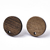 Walnut Wood Stud Earring Findings X-MAK-N033-008-2