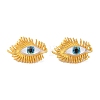Plastic Eyes Stud Earrings EJEW-Z029-01B-1