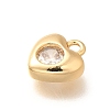 Brass Micro Pave Cubic Zirconia Charms KK-C085-20G-2