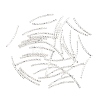 Brass Texture Curved Tube Beads KK-H250-01B-S-1