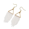 3 Pairs 3 Colors Glass Beaded Dangle Earrings EJEW-MZ00749-6