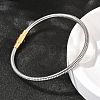 304 Stainless Steel Twisted Rope Shape Bangles for Women BJEW-C091-02B-GP-2