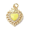 Eco-Friendly Rack Plating Brass Micro Pave Cubic Zirconia Pendants KK-F845-33G-01-1