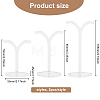 Fingerinspire 6Pcs 3 Styles Y-Shaped Acrylic Earring Display Stands CON-FG0001-05-2