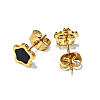 304 Stainless Steel Enamel Stud Earrings EJEW-B009-08G-01-2