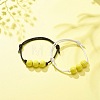 2Pcs 2 Colors Acrylic Tennis Beaded Bracelet BJEW-JB08558-01-2