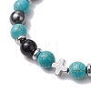 Gemstone Braided Bead Bracelets BJEW-JB11139-5