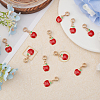 16Pcs Golden Plated Alloy European Dangle Charms MPDL-CA0001-05-5