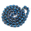 Electroplate Glass Beads Strands with Faceted EGLA-T008-024-A01-2