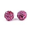 Polymer Clay Rhinestone Beads RB-H284-6MM-Half-502-3