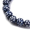 Handmade Blue and White Porcelain Beads Strands PORC-I027-03D-3