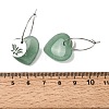 Natural Green Aventurine & 304 Stainless Steel Hoop Earrings for Women EJEW-G475-02P-06-5