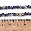 Electroplate Transparent Glass Beads Strands EGLA-K015-18P-4