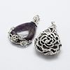 Natural Amethyst Pendants G-P275-11-1