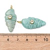Natural Amazonite Carved Pendants G-H357-04G-04-2