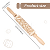 Flower Print Wood Rolling Pin AJEW-WH0528-07-2