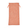 Rectangle Polyester Imitation Burlap Packing Pouches ABAG-N009-01A-04-1