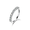 S925 Sterling Silver Clear Cubic Zirconia Finger Rings for Daily Wear and Parties QX0309-3-1