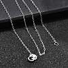 Anti-Tarnish Rhodium Plated 925 Sterling Silver Necklaces STER-M034-32B-2