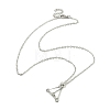 Tarnish Resistant 3Pcs 3 Style 304 Stainless Steel Cable Chain Macrame Pouch Empty Stone Holder for Pendant Necklaces Making NJEW-TA00117-2