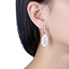 Trendy Sterling Silver Hoop Earrings EJEW-BB30001-B-3