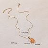 316 Surgical Stainless Steel Enamel with Imitation Pearl Flower Pendant Necklaces for Women JX9312-5