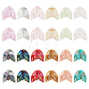 Olycraft 24Pcs 12 Colors Grandient Color Resin Pendants RESI-OC0001-55-1