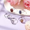 Oval Natural & Synthetic Gemstone Finger Rings RJEW-JR00748-02-2