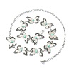 Butterfly Link Chain Waist Chains with Resin AJEW-CJC0006-02AS-1