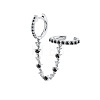Brass Cubic Zirconia Hoop Earrings FS-WGC777E-09-1