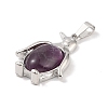 Natural Amethyst Pendants G-A224-02P-01-2