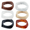 6Pcs 6 Colors Acrylic Bangles for Women BJEW-ME0001-03B-1